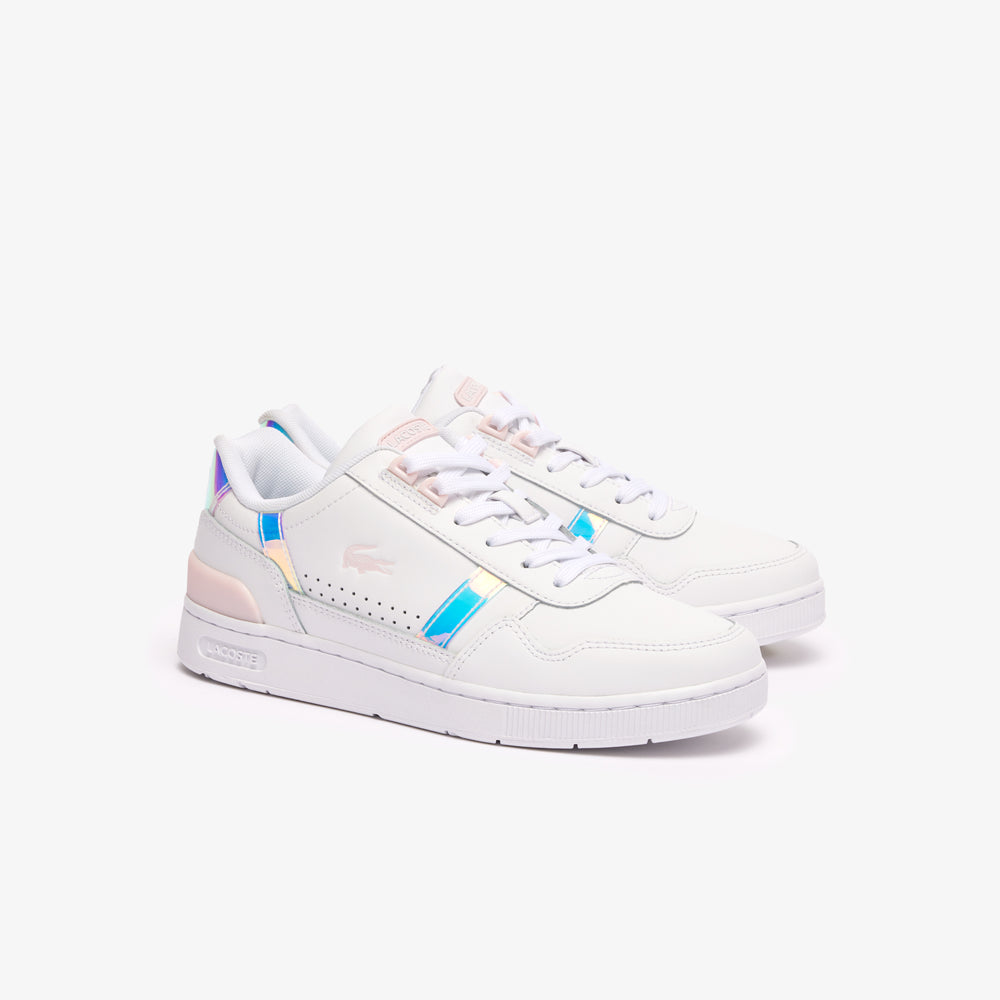 Women's T-Clip Pastel Accent Leather Trainers