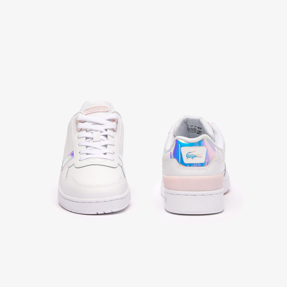 Women's T-Clip Pastel Accent Leather Trainers
