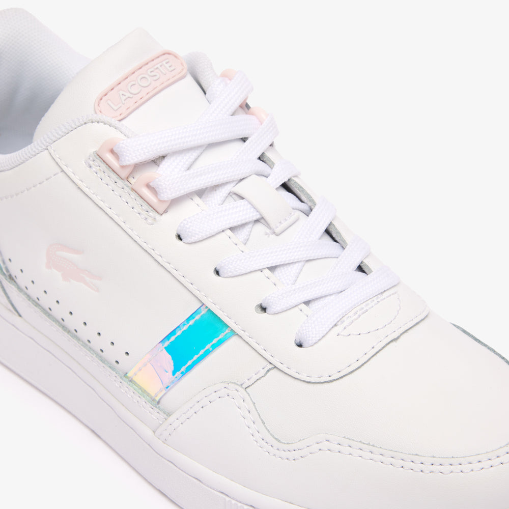 Women's T-Clip Pastel Accent Leather Trainers