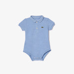 Baby Organic Cotton Piqué Bodysuit In Recycled Cardboard Box Set