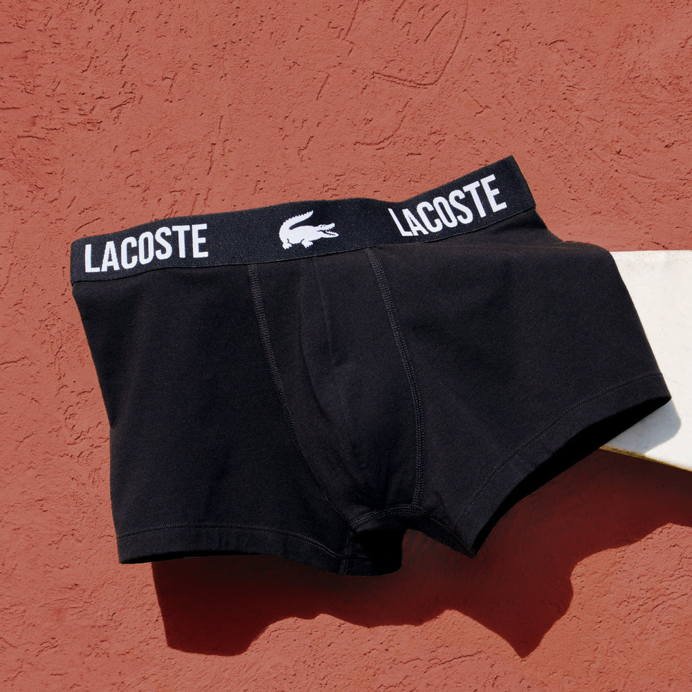 Men's Lacoste Branded Jersey Trunk Three-Pack