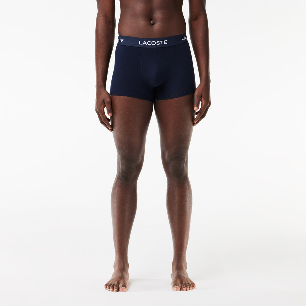 Men’s 3-Pack Lacoste Logo Waist Trunks