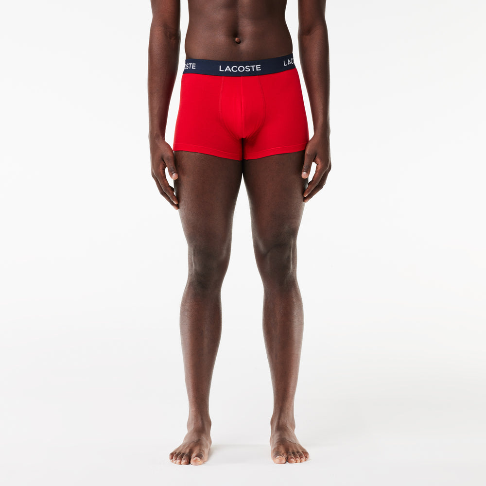 Men’s 3-Pack Lacoste Logo Waist Trunks