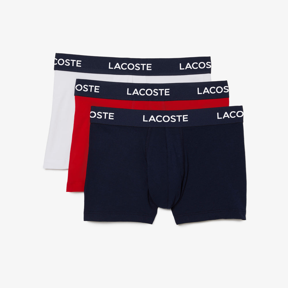 Men’s 3-Pack Lacoste Logo Waist Trunks