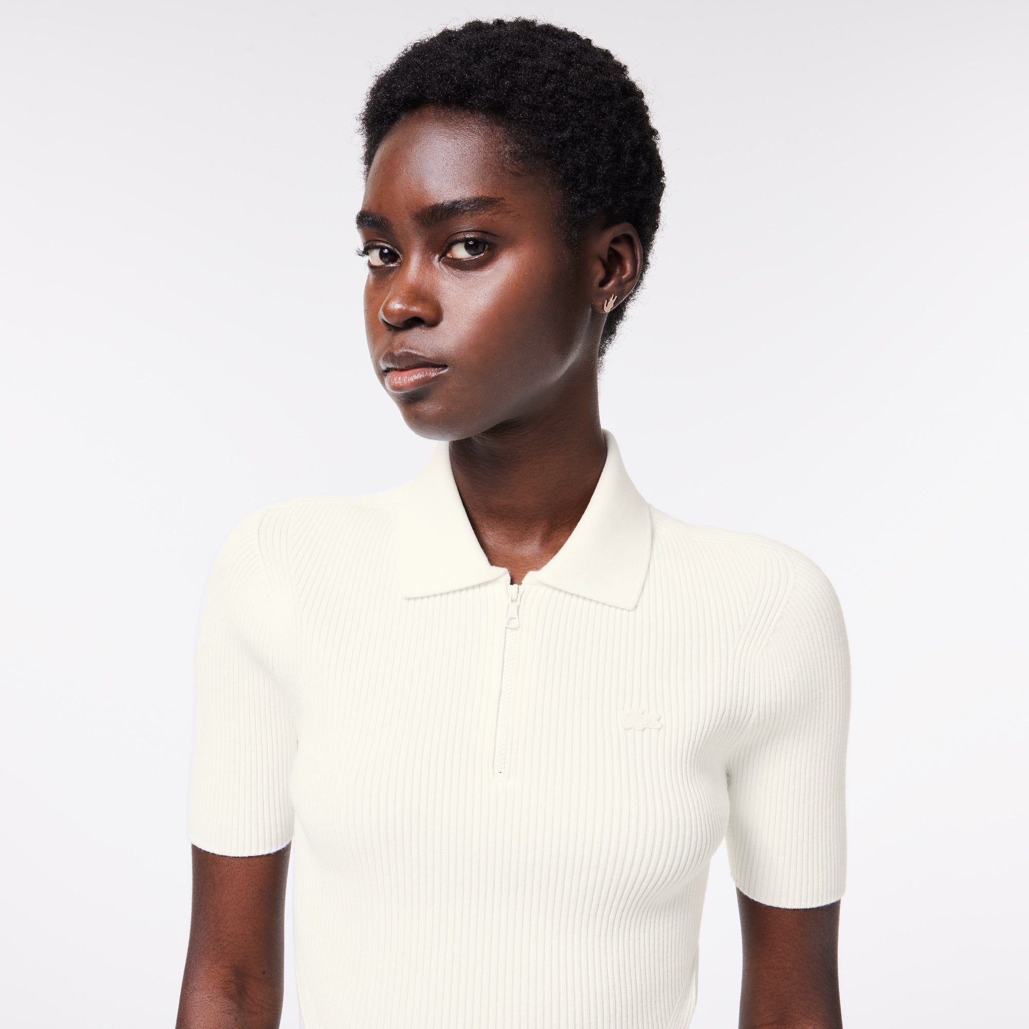 Lacoste white polo women's best sale