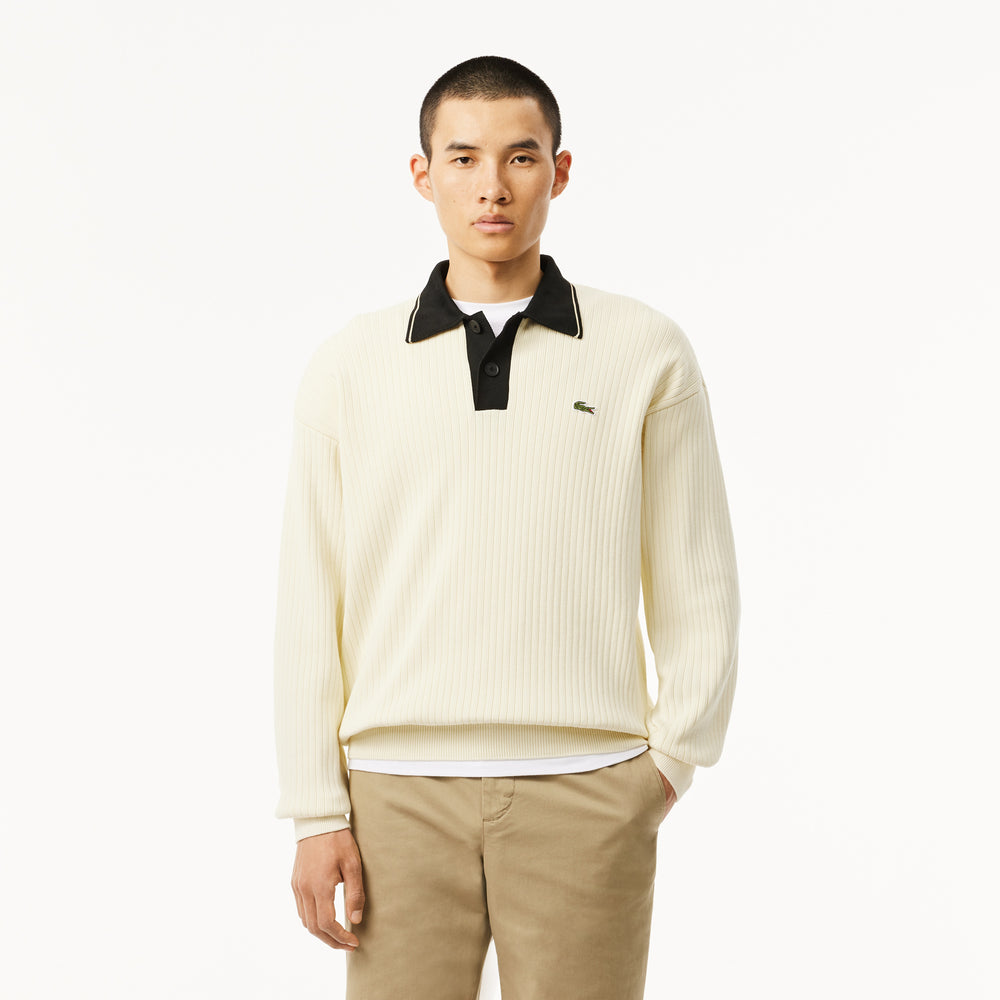 French Made Polo Collar Sweater