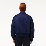 Oversized Logo Back Nylon Bomber Jacket