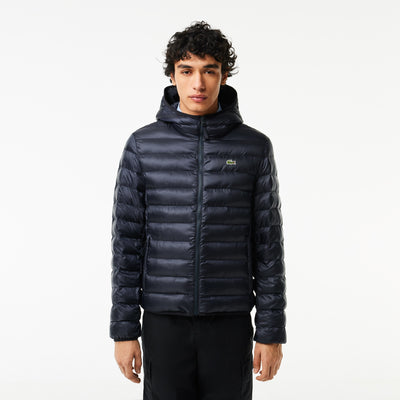 Men's Lacoste Quilted Hooded Short Jacket