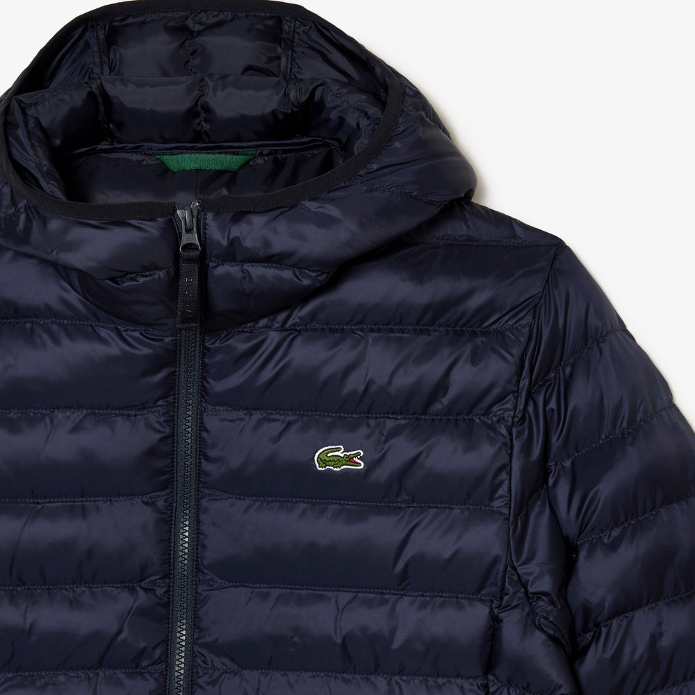 Men's Lacoste Quilted Hooded Short Jacket