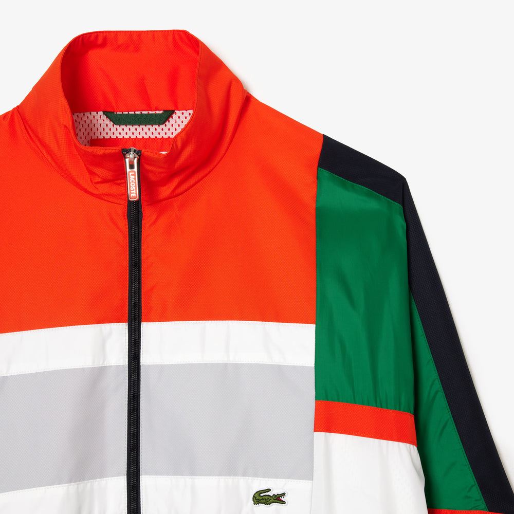 Mixed Material Colourblock Sportsuit Jacket