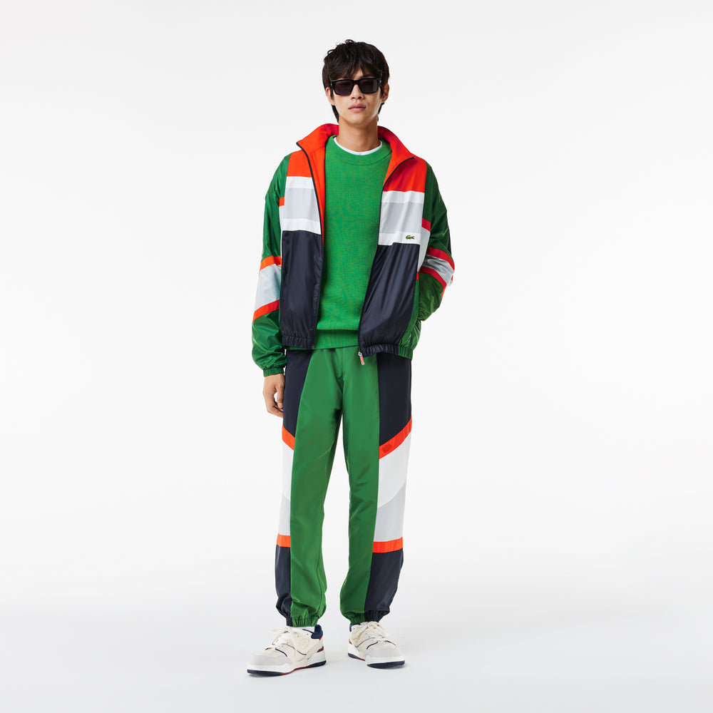 Mixed Material Colourblock Sportsuit Jacket