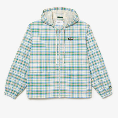 Men’s Lacoste Checked Hooded Track Jacket