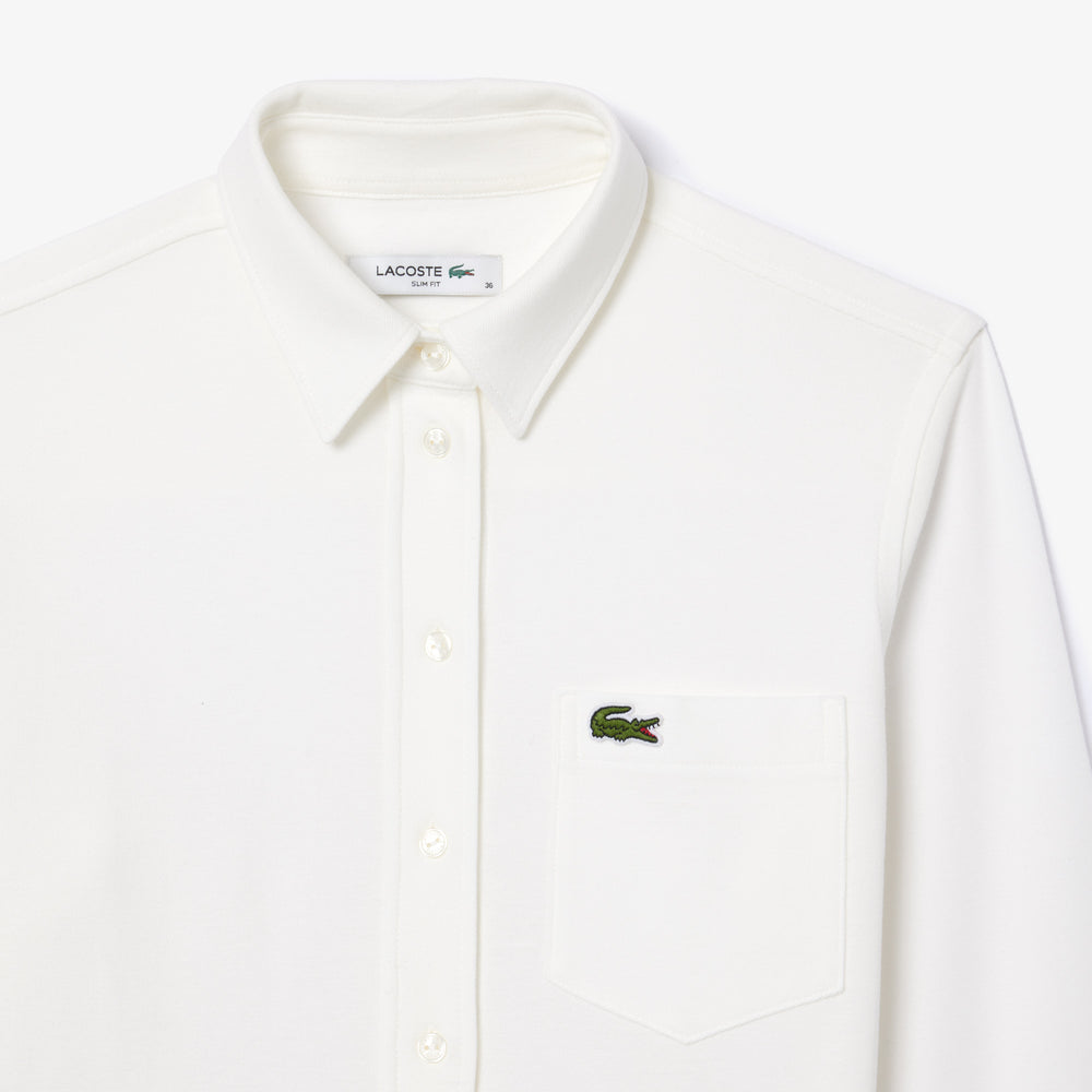 Cotton Piqué Shirt with Pocket