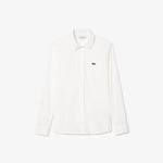 Poplin Shirt with Ribbed Collar