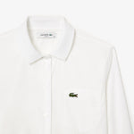 Poplin Shirt with Ribbed Collar