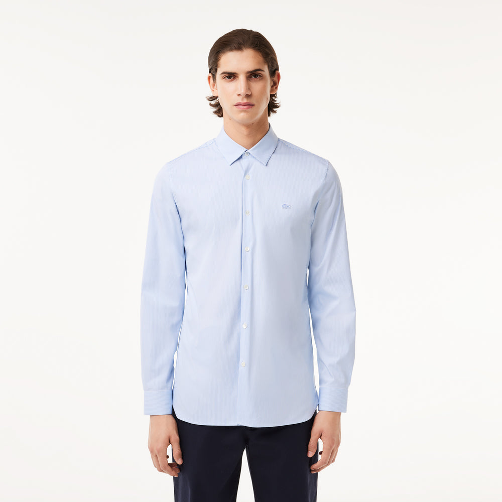 Men's Lacoste Slim Fit Striped Stretch Poplin Shirt