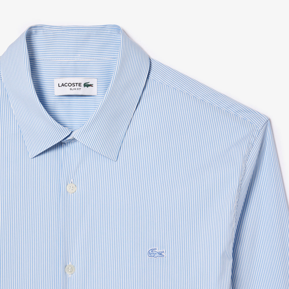 Men's Lacoste Slim Fit Striped Stretch Poplin Shirt