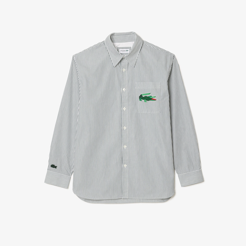 Relaxed Fit Shirt With Crocodile Badge