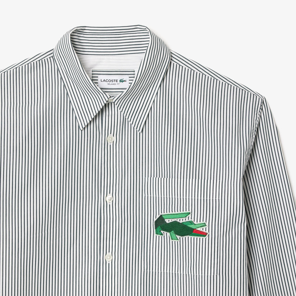 Relaxed Fit Shirt With Crocodile Badge