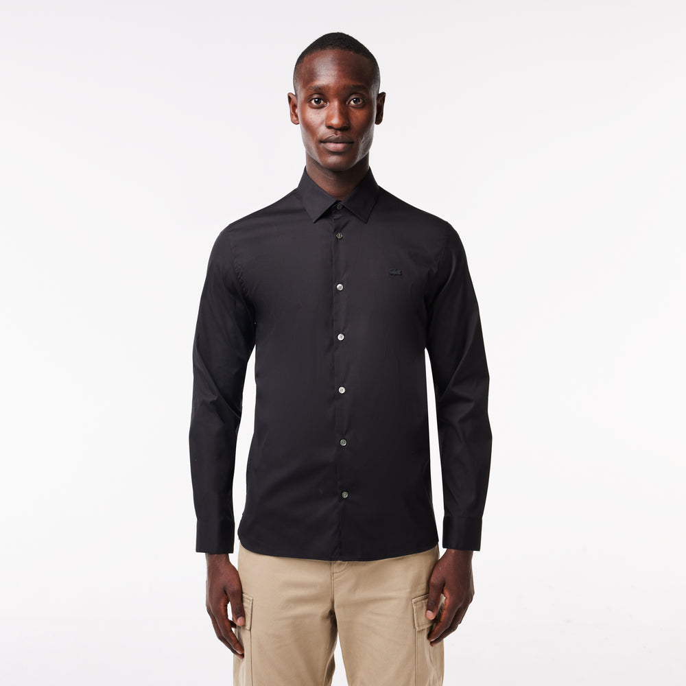 Men's Lacoste Slim Fit French Collar Cotton Poplin Shirt