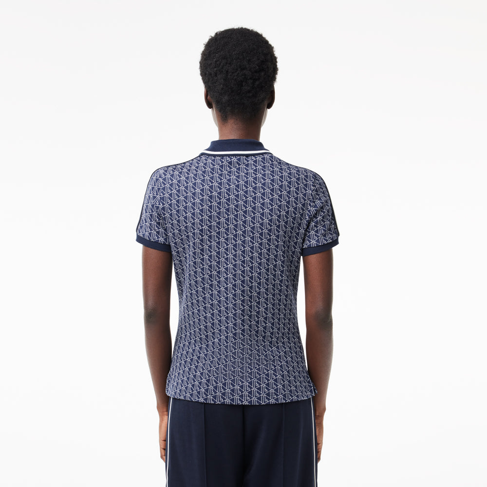 Slim Fit Lacoste Monogram Jacquard Polo Shirt
