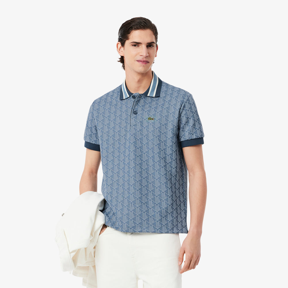 Classic Fit Monogram Jacquard Polo Shirt