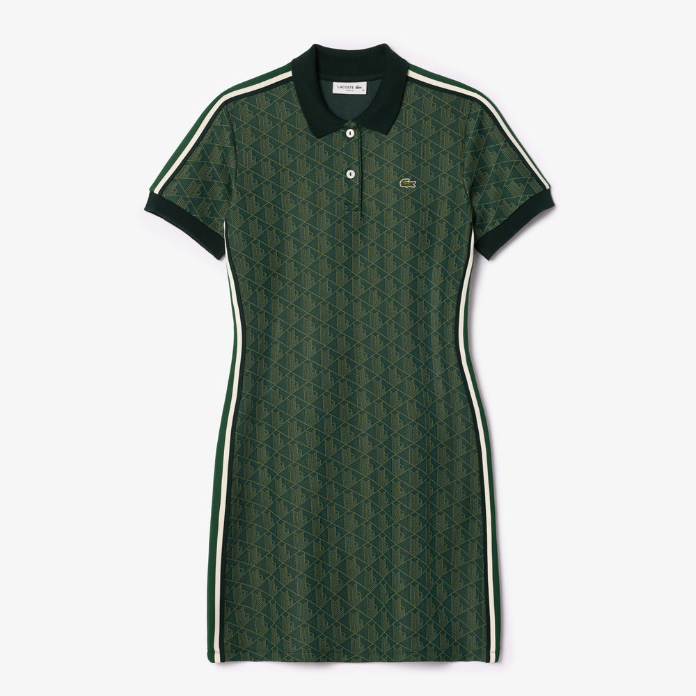 Slim Fit Monogram Jacquard Polo Dress