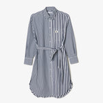 Oversized Striped Cotton Poplin Shirt Dress