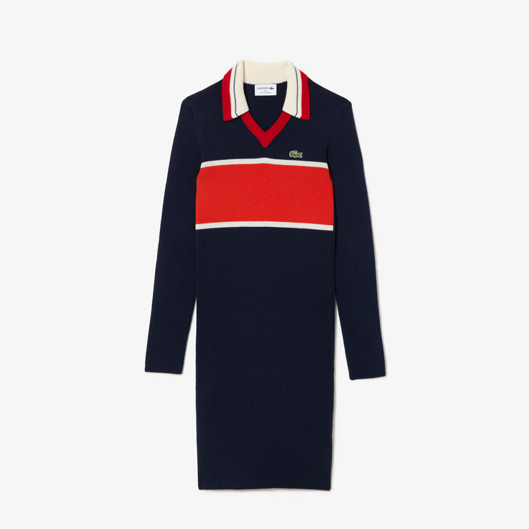 French Made Contrast Polo Dress