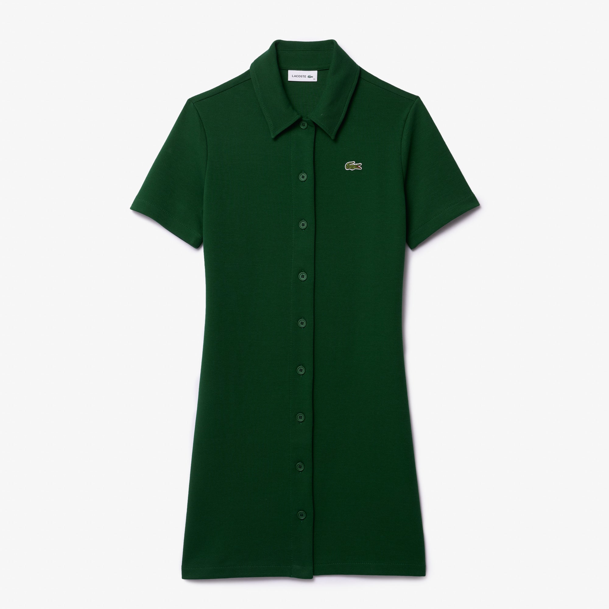 Women s Lacoste Organic Cotton Buttoned Polo Dress