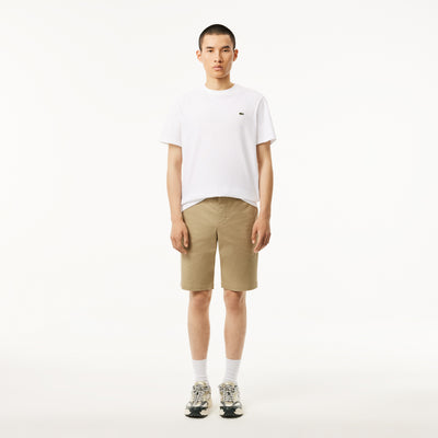 Slim Fit Stretch Cotton Bermuda Shorts