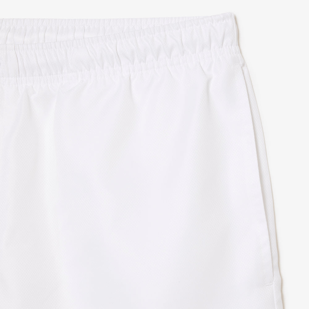 Men's Lacoste SPORT tennis shorts in solid diamond weave taffeta