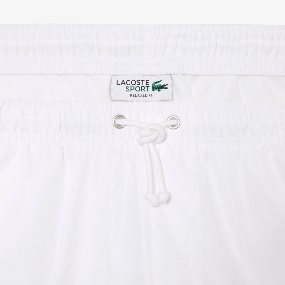 Men's Lacoste SPORT tennis shorts in solid diamond weave taffeta