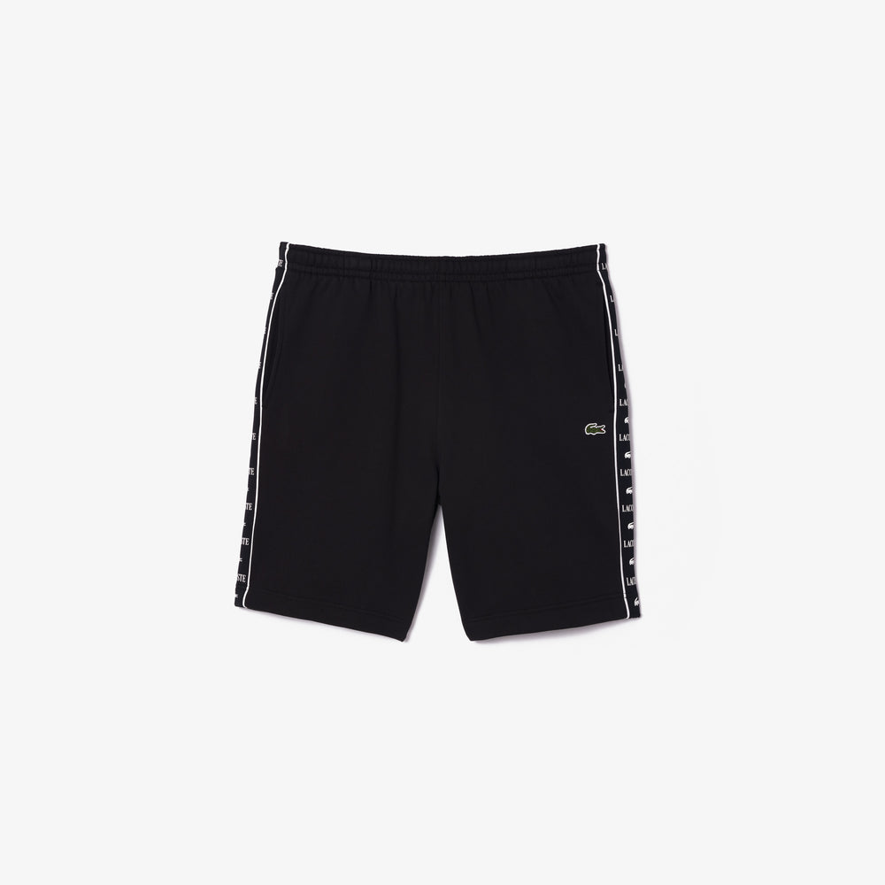 Logo Stripe Fleece Jogger Shorts