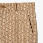 Monogram Print Straight Cut Chinos