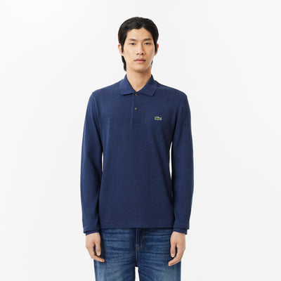 Original L.12.12 Long Sleeve Heathered Cotton Polo Shirt