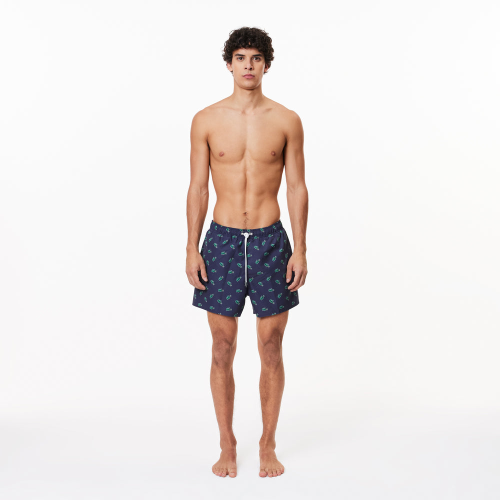 Crocodile Print Swim Trunks