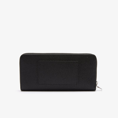 Unisex Chantaco Zipped Embossed Piqué Leather Large Wallet