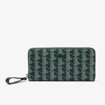 Daily Lifestyle Women's Lacoste Monogram Print Zip Wallet