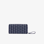 Daily Lifestyle Women's Lacoste Monogram Print Zip Wallet