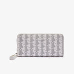 Daily Lifestyle Women's Lacoste Monogram Print Zip Wallet