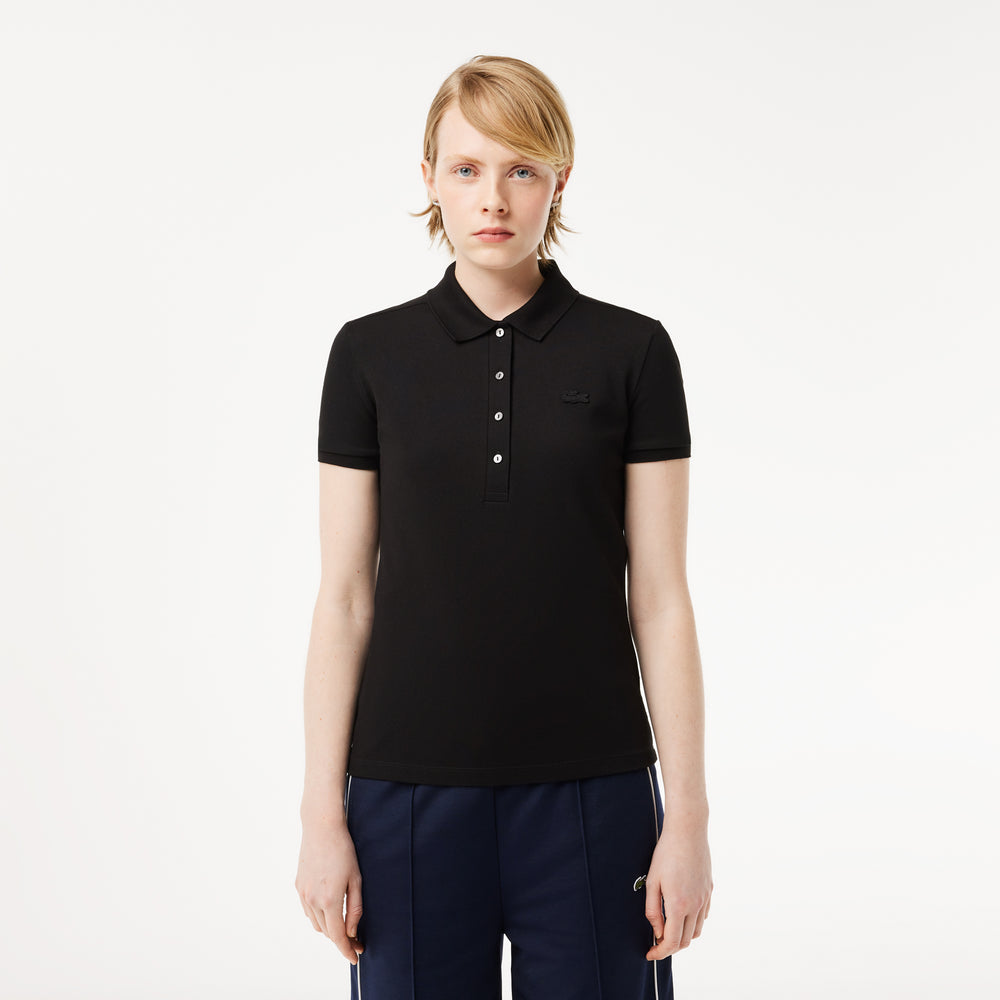 L.12.D Slim Fit Stretch Mini Piqué Polo Shirt