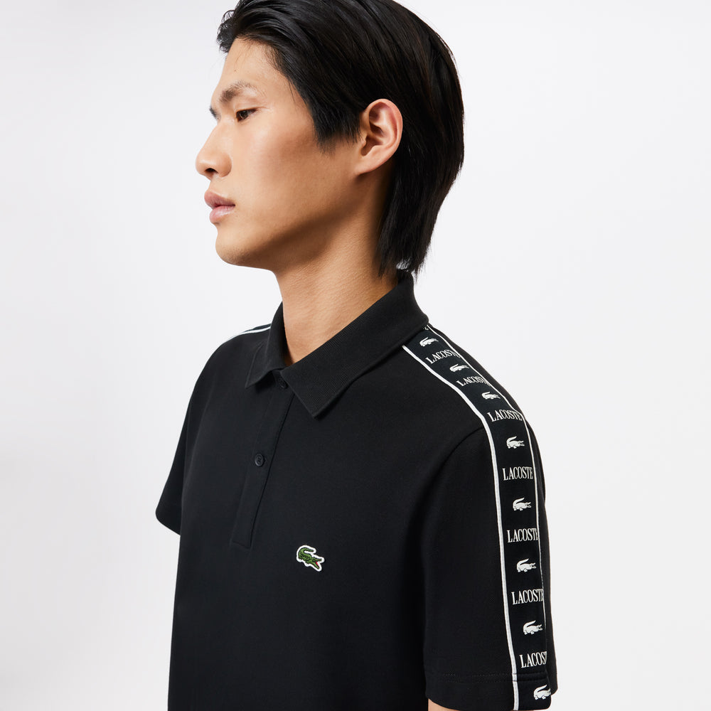 Contrast Stripe Piqué Polo Shirt