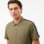 Contrast Stripe Piqué Polo Shirt