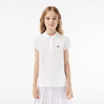 Girls' Lacoste Scalloped Collar Mini Piqué Polo Shirt