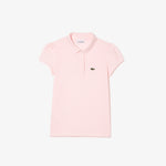 Girls' Lacoste Scalloped Collar Mini Piqué Polo Shirt