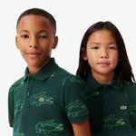 Crocodile Print Polo Shirt