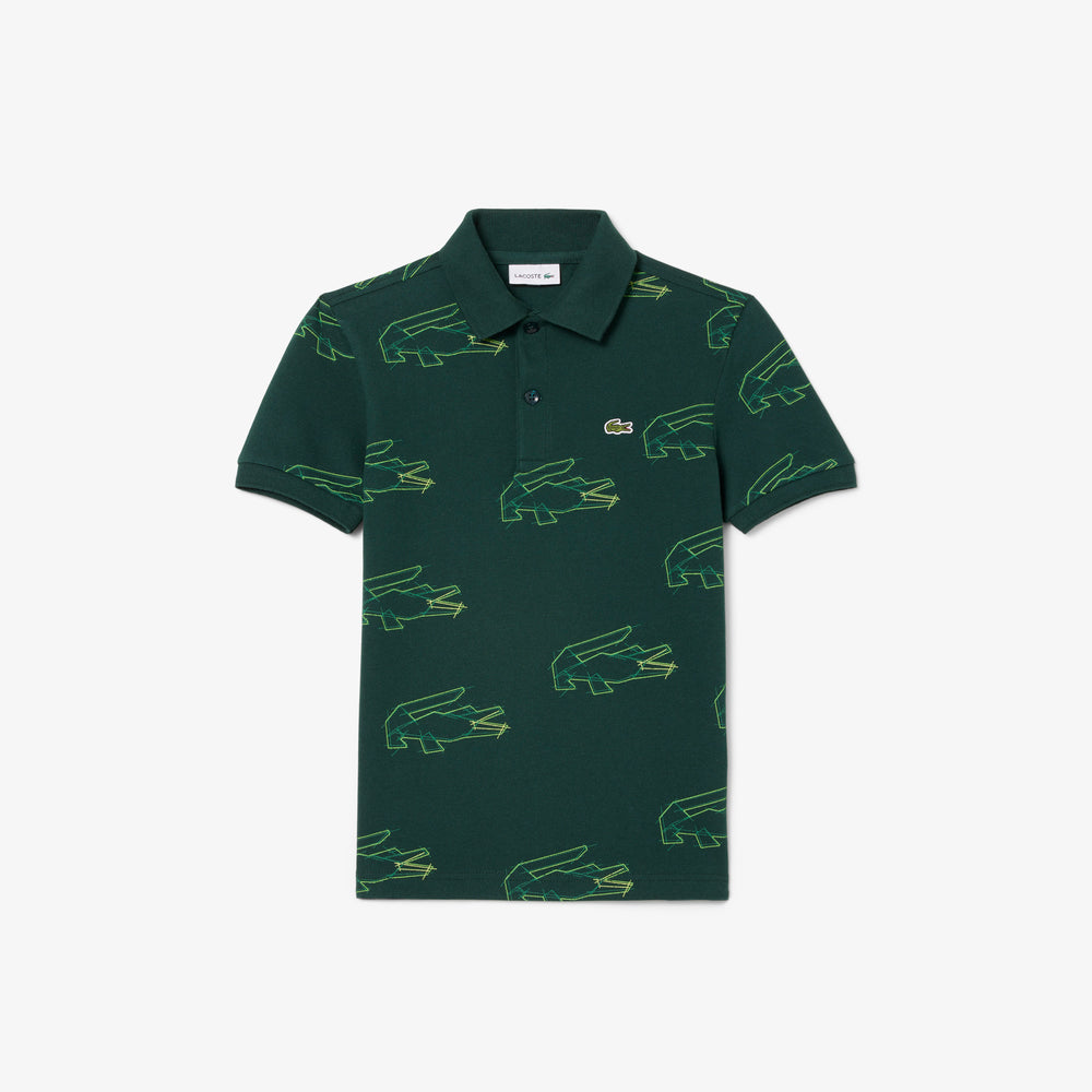 Crocodile Print Polo Shirt