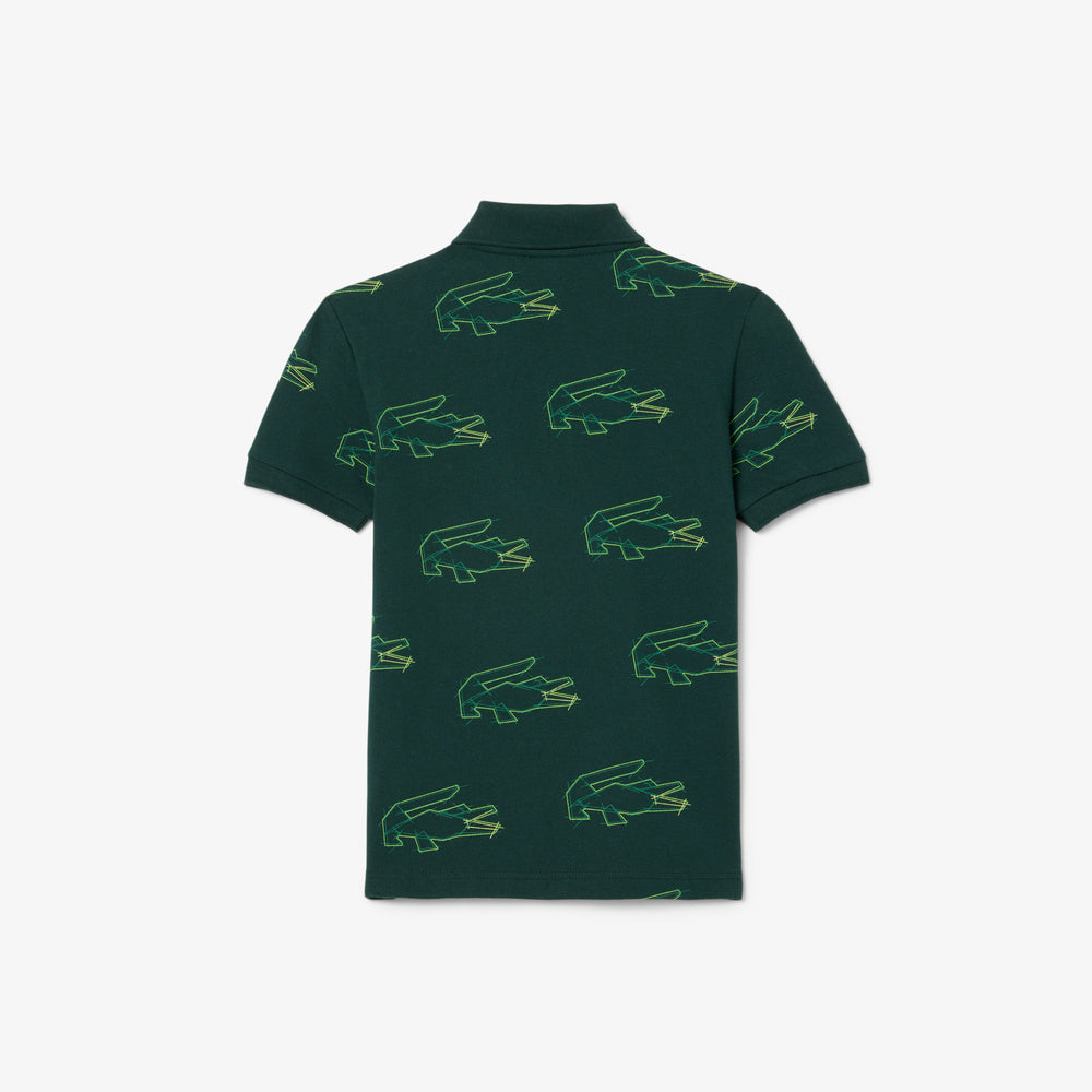 Crocodile Print Polo Shirt