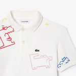 Piqué Croc Print Polo Shirt